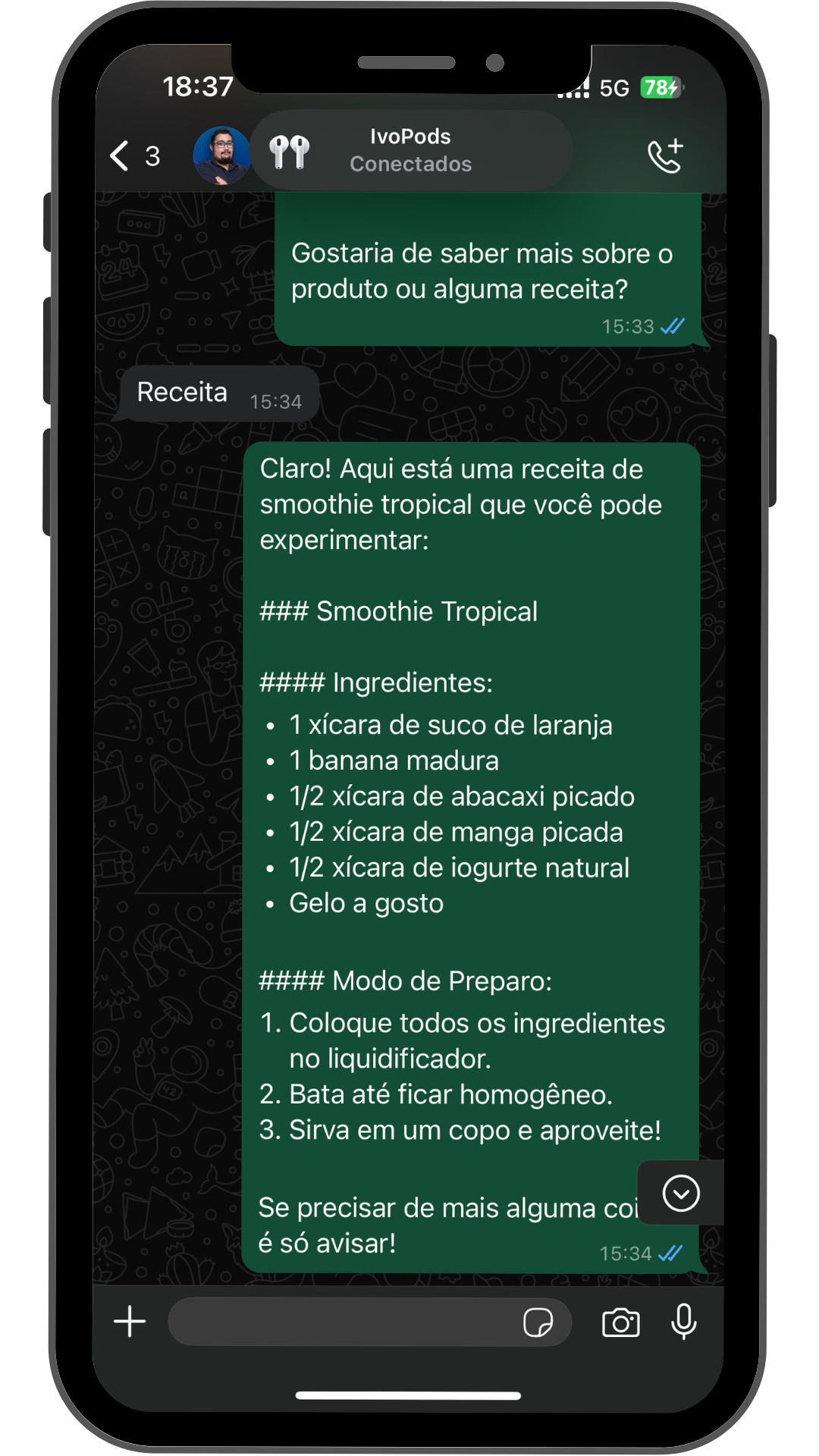 Interface mostrando registro de refeição com foto